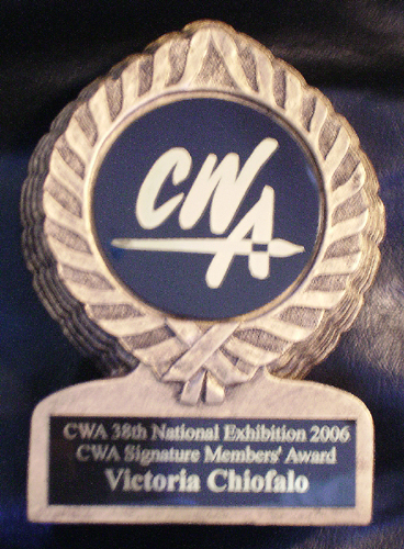 California Watercolor Association award presented to Victoria Chiofalo